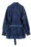 Blazer Denim Coat with Belt