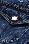 Blazer Denim Coat with Belt