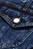 Blazer Denim Coat with Belt